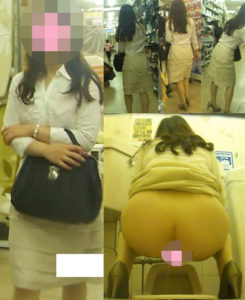 清楚な美人さんの和式トイレ覗き見!このお尻は何度でも抜けますw