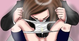 2次元JKトイレ覗き!極太うんこを出したら股開いて確認中!